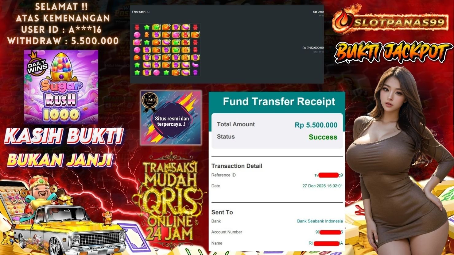 SLOTPANAS99 JACKPOT SLOT SUGAR RUSH 1000